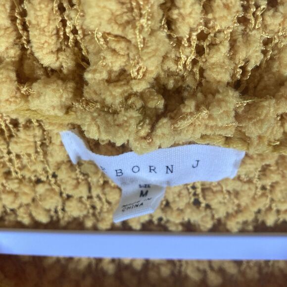 REBORN J yellow hooded pullover sweater M - Picture 6 of 10